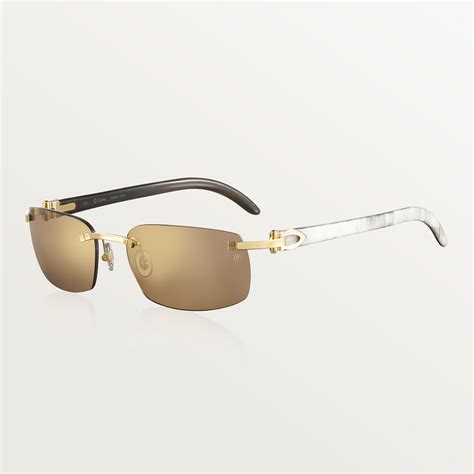 cartier white buff sunglasses.